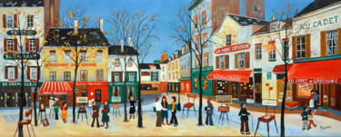 Peinture intitulée "Montmartre" par Patricia Couton, Œuvre d'art originale, Huile
