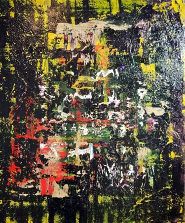 Картина под названием "Emotional Abstract…" - Patrícia Dos Reis, Подлинное произведение искусства, Масло Установлен на Дерев…