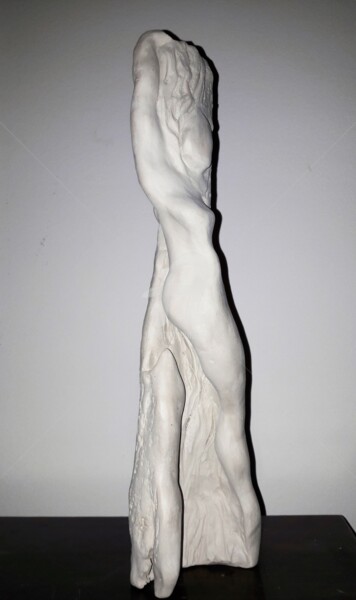 Sculpture intitulée "Nu à l'écorce" par Olympe/Patricia Dubois, Œuvre d'art originale, Céramique