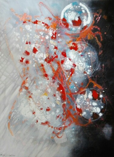 Peinture intitulée "pris dans la glace" par Patricia Dubreuil, Œuvre d'art originale, Bombe aérosol