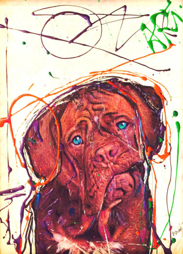 Картина под названием "ARTY DOG 7.jpg" - Patricia Ducept (Art'Mony), Подлинное произведение искусства, Акрил