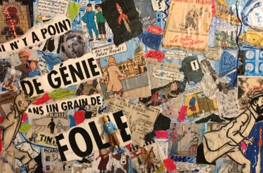 Collages intitulée "ARTY TINTIN.jpg" par Patricia Ducept (Art'Mony), Œuvre d'art originale