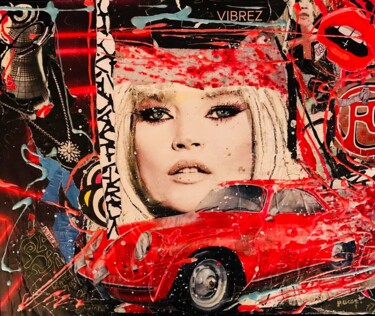 Collages intitulée "Kate Moss.jpg" par Patricia Ducept (Art'Mony), Œuvre d'art originale