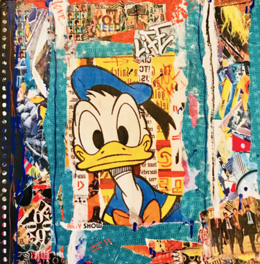 Collages intitolato "Pop Donald" da Patricia Ducept (Art'Mony), Opera d'arte originale, Carta