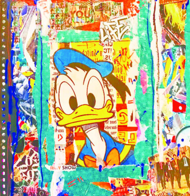 Painting titled "pop donald" by Patricia Ducept (Art'Mony), Original Artwork, Collages