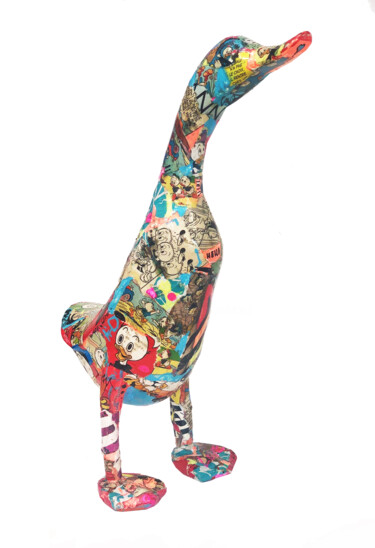 Escultura titulada "Pop canard" por Patricia Ducept (Art'Mony), Obra de arte original, Plástico