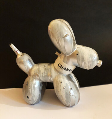 Sculpture intitulée "puppy dog chanel" par Patricia Ducept (Art'Mony), Œuvre d'art originale, Acrylique