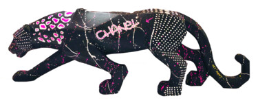 Scultura intitolato "Chanel panther" da Patricia Ducept (Art'Mony), Opera d'arte originale, Acciaio inossidabile