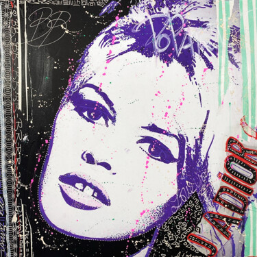 Ζωγραφική με τίτλο "Bardot pop" από Patricia Ducept (Art'Mony), Αυθεντικά έργα τέχνης, Ακρυλικό