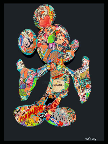 Картина под названием "Mickey super héros" - Patricia Ducept (Art'Mony), Подлинное произведение искусства, Акрил