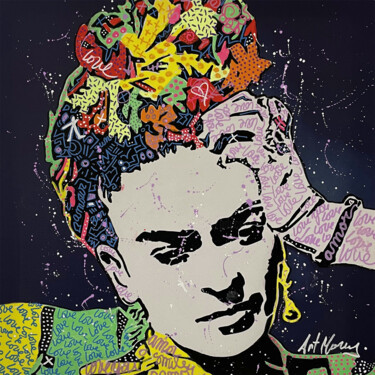 绘画 标题为“Pop Frida” 由Patricia Ducept (Art'Mony), 原创艺术品, 丙烯
