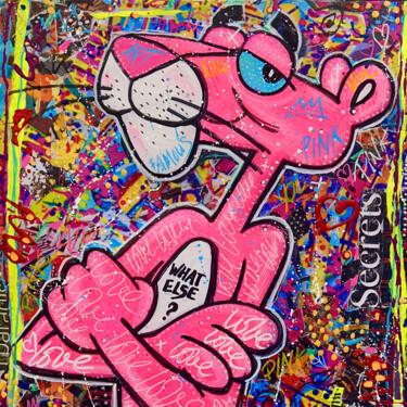 Pittura intitolato "Pink Pop Panther Wh…" da Patricia Ducept (Art'Mony), Opera d'arte originale, Acrilico