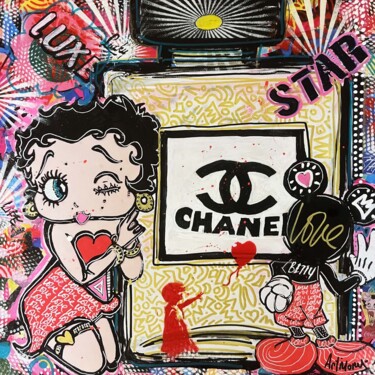 Painting titled "Betty Boop Chanel" by Patricia Ducept (Art'Mony), Original Artwork, Marker