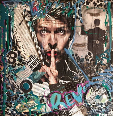 Painting titled "ARTY BOWIE" by Patricia Ducept (Art'Mony), Original Artwork, Acrylic