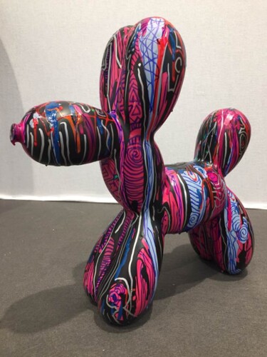Sculpture titled "Arty puppy 2jpg" by Patricia Ducept (Art'Mony), Original Artwork