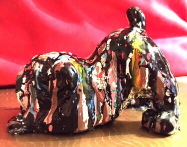 Sculpture titled "ARTY bouledog.jpg" by Patricia Ducept (Art'Mony), Original Artwork, Ceramics