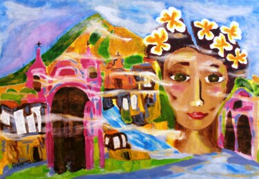 Pintura titulada "La flor de la canela" por Patricia Fernández Miranda (Pafermi), Obra de arte original, Acrílico