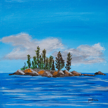 Peinture intitulée "Morning on the Bay" par Patricia Gould, Œuvre d'art originale, Acrylique Monté sur Châssis en bois