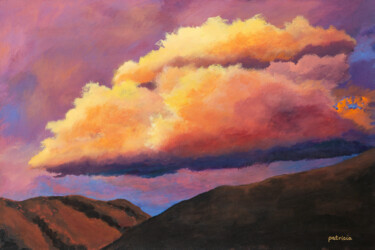 Pintura intitulada "Sandia Sunset" por Patricia Gould, Obras de arte originais, Acrílico Montado em Armação em madeira