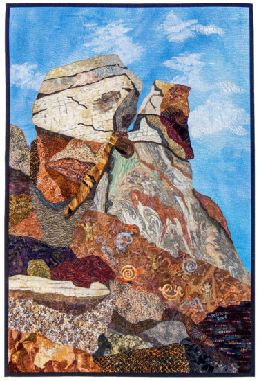 Arte textil titulada "Earthly Stories" por Patricia Gould, Obra de arte original, Hilo