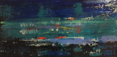 Peinture intitulée "L'étang n°3" par Patricia Grangier, Œuvre d'art originale, Acrylique