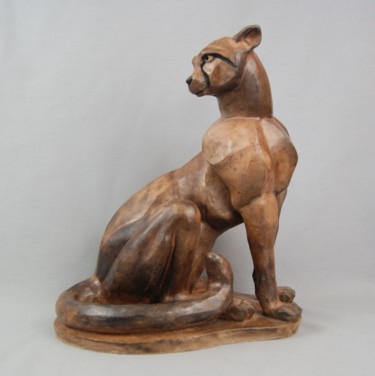 Sculpture titled "p-grenier-guepard.j…" by Patricia Grenier, Original Artwork