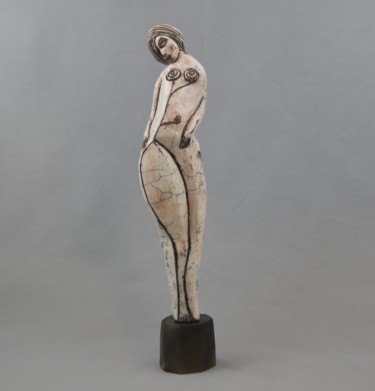 Sculpture titled "femme fleur" by Patricia Grenier, Original Artwork, Ceramics