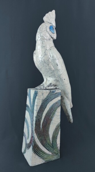 Скульптура под названием "cacatoes" - Patricia Grenier, Подлинное произведение искусства, Керамика