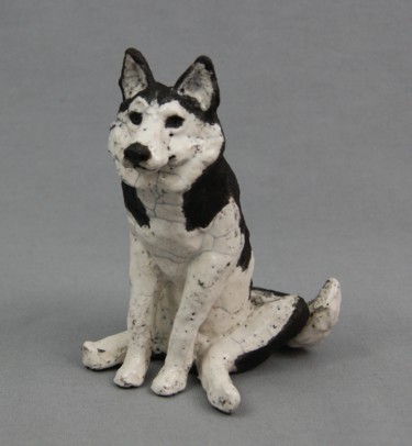 Scultura intitolato "Husky.jpg" da Patricia Grenier, Opera d'arte originale, Ceramica