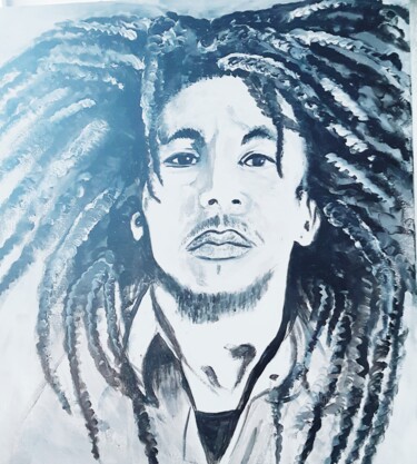 Painting titled "Bob Marley" by Les Créations De Patou, Original Artwork, Acrylic