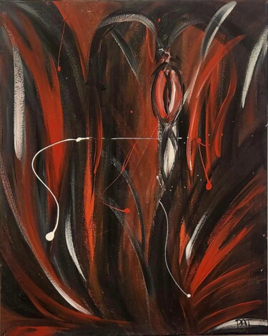 Pintura intitulada "#5, Orifice" por Patricia Jean, Obras de arte originais, Acrílico Montado em Armação em madeira