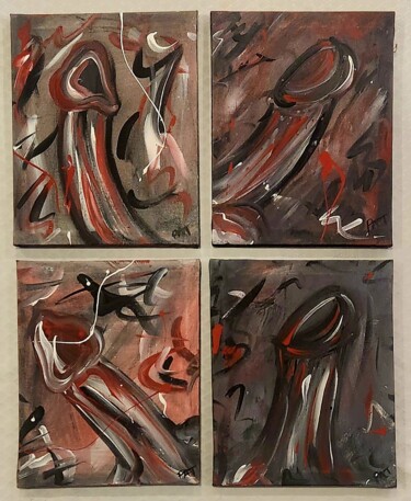 Painting titled "#10,11,12,13, Phall…" by Patricia Jean, Original Artwork, Acrylic