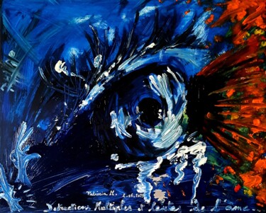 Peinture intitulée "DMLA" par Patricia M. Le Démon Du Crayon, Œuvre d'art originale, Acrylique Monté sur Châssis en bois