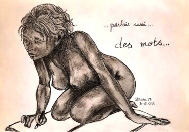 Рисунок под названием "Parfois aussi...des…" - Patricia M. Le Démon Du Crayon, Подлинное произведение искусства, Графит