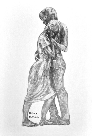 Dessin intitulée "Blessures, l'apaise…" par Patricia M. Le Démon Du Crayon, Œuvre d'art originale, Graphite