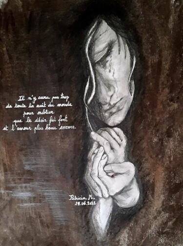 Drawing titled "Il n'y aura pas tro…" by Patricia M. Le Démon Du Crayon, Original Artwork, Pastel