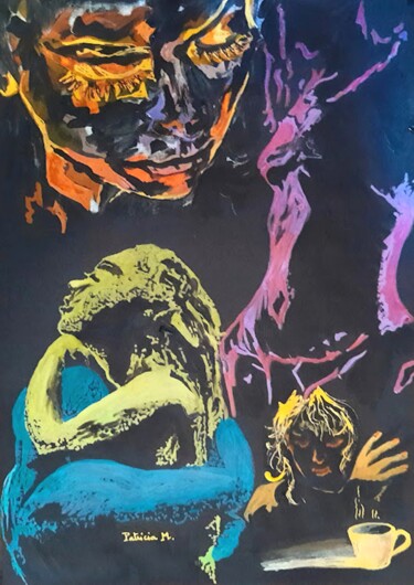 Peinture intitulée "Oubli de ce que l'o…" par Patricia M. Le Démon Du Crayon, Œuvre d'art originale, Acrylique
