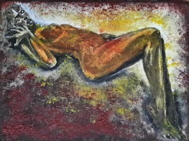 Malerei mit dem Titel "Désir" von Patricia M. Le Démon Du Crayon, Original-Kunstwerk, Acryl Auf Keilrahmen aus Holz montiert