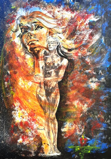 Peinture intitulée "Souffle de folie su…" par Patricia M. Le Démon Du Crayon, Œuvre d'art originale, Acrylique Monté sur Châ…
