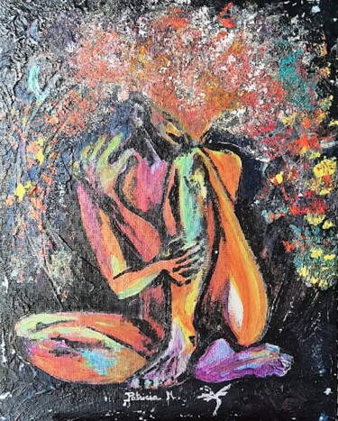 Картина под названием "S'évaporer" - Patricia M. Le Démon Du Crayon, Подлинное произведение искусства, Акрил Установлен на к…