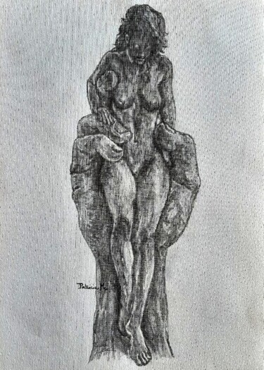 "Blottie" başlıklı Resim Patricia M. Le Démon Du Crayon tarafından, Orijinal sanat, Karakalem