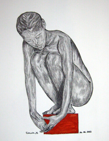 Painting titled "decouverte.jpg" by Patricia M. Le Démon Du Crayon, Original Artwork