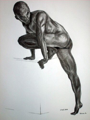 Peinture intitulée "athlète.jpg" par Patricia M. Le Démon Du Crayon, Œuvre d'art originale
