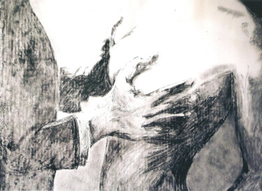 Drawing titled "Provocation" by Patricia M. Le Démon Du Crayon, Original Artwork, Charcoal