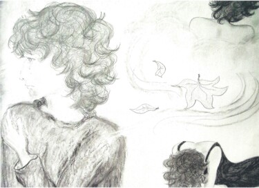 Dessin intitulée "Automne" par Patricia M. Le Démon Du Crayon, Œuvre d'art originale, Graphite