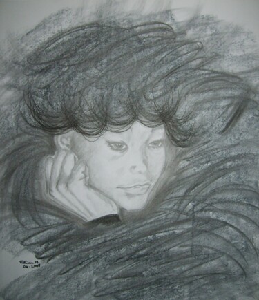 Drawing titled "smoke.jpg" by Patricia M. Le Démon Du Crayon, Original Artwork, Charcoal