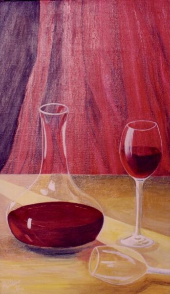 Pintura titulada "Bebe el caliz rosa" por Patricia Maiolino, Obra de arte original