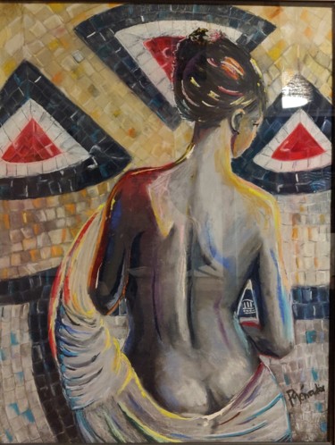 Peinture intitulée "Les thermes à Vichy" par Patricia Menadier, Œuvre d'art originale, Pastel