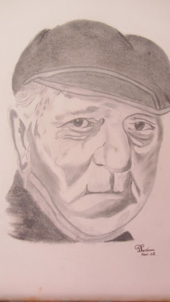 Dessin intitulée "Gabin" par Patricia Neveux, Œuvre d'art originale, Crayon