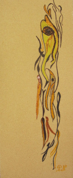 Zeichnungen mit dem Titel "abstrait(je fais un…" von Patricia Neveux, Original-Kunstwerk, Marker